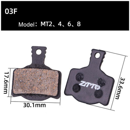2pairs ZTTO Bicycle Disc Braking Pads Mountain Bike Semi-Metallic Resin Brake Pads, Model: MS-03F - Bicycle Brake Parts by ZTTO | Online Shopping UK | buy2fix
