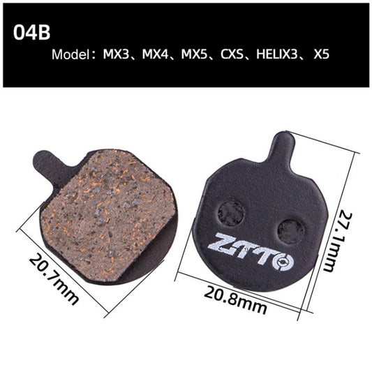 2pairs ZTTO Bicycle Disc Braking Pads Mountain Bike Semi-Metallic Resin Brake Pads, Model: MS-04B - Bicycle Brake Parts by ZTTO | Online Shopping UK | buy2fix