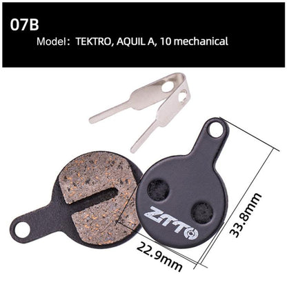 2pairs ZTTO Bicycle Disc Braking Pads Mountain Bike Semi-Metallic Resin Brake Pads, Model: MS-07B - Bicycle Brake Parts by ZTTO | Online Shopping UK | buy2fix