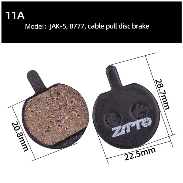 2pairs ZTTO Bicycle Disc Braking Pads Mountain Bike Semi-Metallic Resin Brake Pads, Model: MS-11A - Bicycle Brake Parts by ZTTO | Online Shopping UK | buy2fix