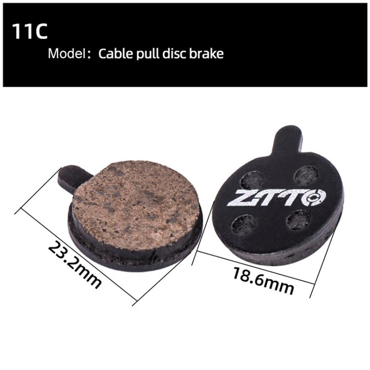 2pairs ZTTO Bicycle Disc Braking Pads Mountain Bike Semi-Metallic Resin Brake Pads, Model: MS-11C - Bicycle Brake Parts by ZTTO | Online Shopping UK | buy2fix