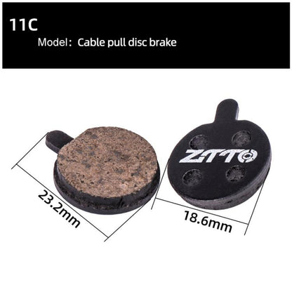2pairs ZTTO Bicycle Disc Braking Pads Mountain Bike Semi-Metallic Resin Brake Pads, Model: MS-11C - Bicycle Brake Parts by ZTTO | Online Shopping UK | buy2fix