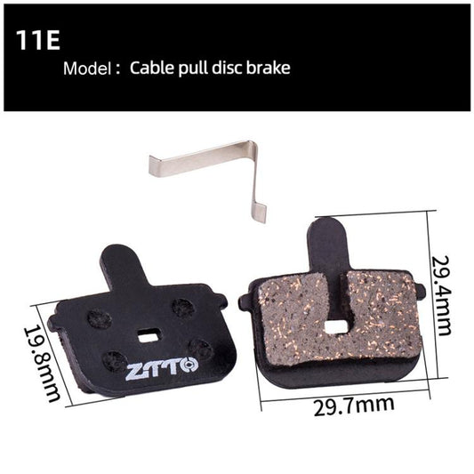 2pairs ZTTO Bicycle Disc Braking Pads Mountain Bike Semi-Metallic Resin Brake Pads, Model: MS-11E - Bicycle Brake Parts by ZTTO | Online Shopping UK | buy2fix