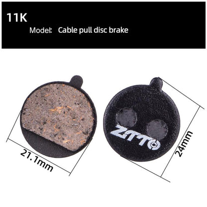 2pairs ZTTO Bicycle Disc Braking Pads Mountain Bike Semi-Metallic Resin Brake Pads, Model: MS-11K - Bicycle Brake Parts by ZTTO | Online Shopping UK | buy2fix