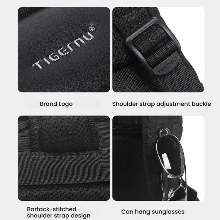 Tigernu T-B9121  15.6 Inch Men Expandable Waterproof Lightweight Laptop Backpack With Floating Zipper - Backpack by Tigernu | Online Shopping UK | buy2fix