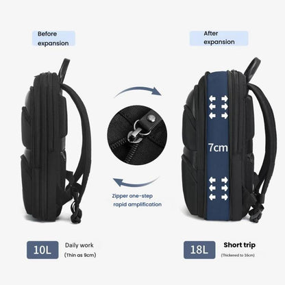 Tigernu T-B9121  15.6 Inch Men Expandable Waterproof Lightweight Laptop Backpack With Floating Zipper - Backpack by Tigernu | Online Shopping UK | buy2fix