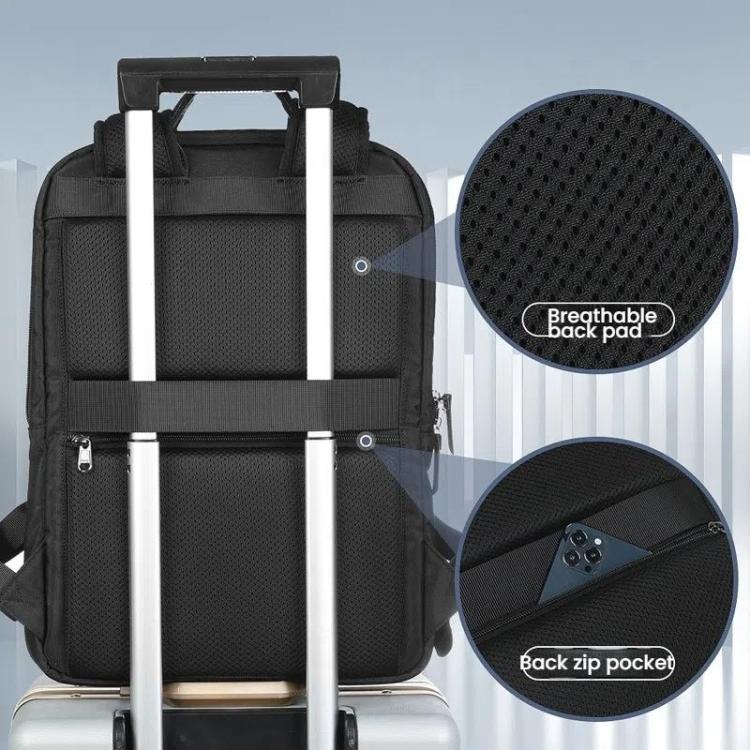 Tigernu T-B9121  15.6 Inch Men Expandable Waterproof Lightweight Laptop Backpack With Floating Zipper - Backpack by Tigernu | Online Shopping UK | buy2fix