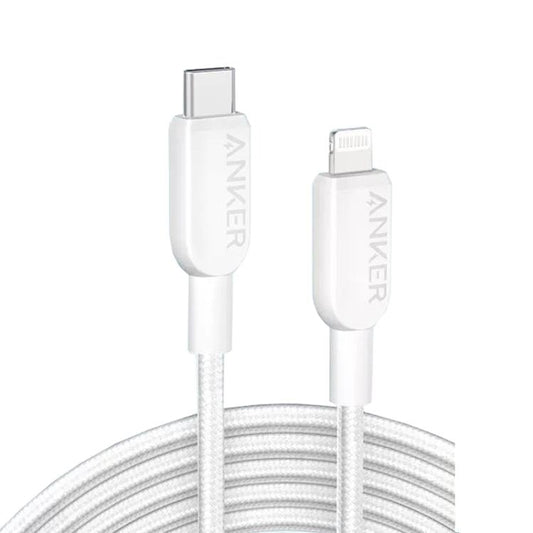 ANKER MFi Type-C To 8 Pin Fast Charging Braided Cable, Color: 0.9m White - MFI Cable by ANKER | Online Shopping UK | buy2fix