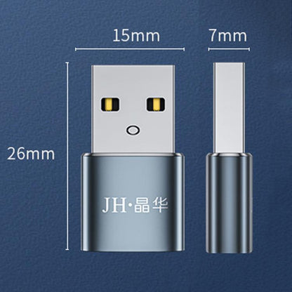 JINGHUA S505 Alloy Case Cell Phone To Computer USB2.0 Adapter(USB Male To Type-C) - USB Adapter by JINGHUA | Online Shopping UK | buy2fix