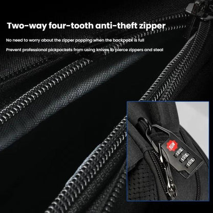 Tigernu 19-inch Expandable Men Anti-Theft Laptop Backpack with USB Charging Port, Headphone Hole & Comfort Shoulder Straps for Travel, Work Commute(Black) - Backpack by Tigernu | Online Shopping UK | buy2fix