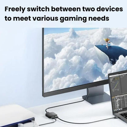 ANKER A83H1 4K 2 Into 1 Out Docking Station HDMI Converter(Black) - Converter by ANKER | Online Shopping UK | buy2fix