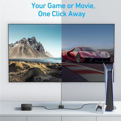 ANKER A83H1 4K 2 Into 1 Out Docking Station HDMI Converter(Black) - Converter by ANKER | Online Shopping UK | buy2fix