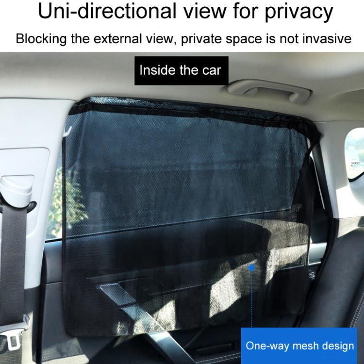 1pair Suction Cup Car Side Window Sunshade Mesh Summer Sunshade Curtains(Black) - Window Foils & Solar Protection by buy2fix | Online Shopping UK | buy2fix