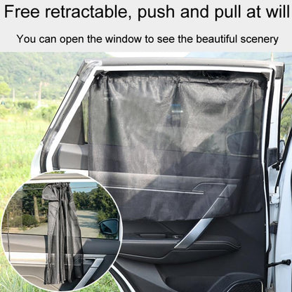 1pair Suction Cup Car Side Window Sunshade Mesh Summer Sunshade Curtains(Black) - Window Foils & Solar Protection by buy2fix | Online Shopping UK | buy2fix