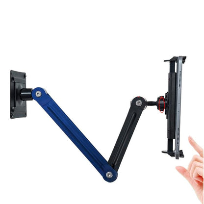 Long Arm Articulated Wall Mount Tablet Holder Adjustable Phone Mount with Detachable Base(Black Blue) - Shower & Wall Mounts by buy2fix | Online Shopping UK | buy2fix