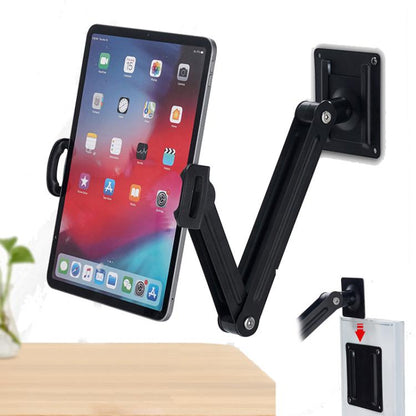Long Arm Articulated Wall Mount Tablet Holder Adjustable Phone Mount with Detachable Base(Black Blue) - Shower & Wall Mounts by buy2fix | Online Shopping UK | buy2fix