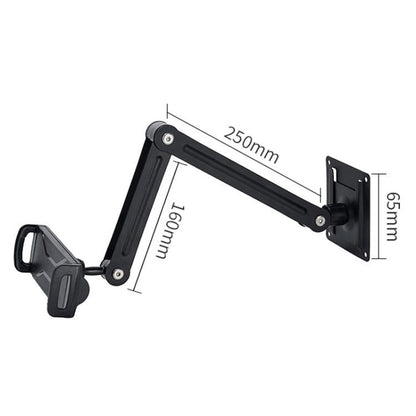 Long Arm Articulated Wall Mount Tablet Holder Adjustable Phone Mount with Detachable Base(Black) - Shower & Wall Mounts by buy2fix | Online Shopping UK | buy2fix
