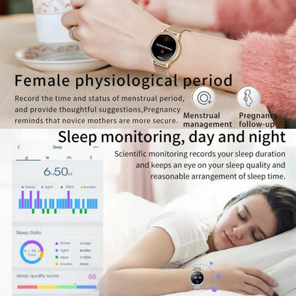 Bluetooth Calling AI Voice Assistant Life Waterproof Sports Smartwatch, Color: Gold Rough Steel Strap+Pink Silicone Strap - Smart Watches by buy2fix | Online Shopping UK | buy2fix