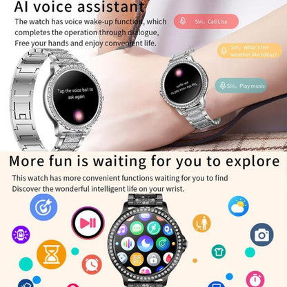 Bluetooth Calling AI Voice Assistant Life Waterproof Sports Smartwatch, Color: Silver Mesh Strap+Silicone Strap - Smart Watches by buy2fix | Online Shopping UK | buy2fix