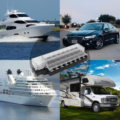 Automotive 8-way Fuse Box Terminal Block With Transparent Cover(CP-5099) - Fuse by buy2fix | Online Shopping UK | buy2fix