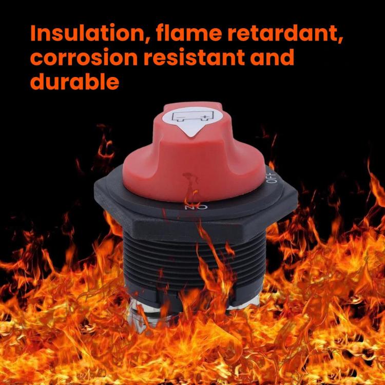 200A DC Brass Conductive RV Yacht Leak-proof Battery Switch(White With OUT Style 1 Removable) - Car Switches by buy2fix | Online Shopping UK | buy2fix