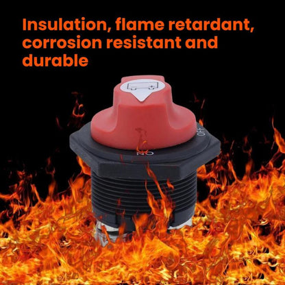 200A DC Brass Conductive RV Yacht Leak-proof Battery Switch(Black Without OUT Style 1 Non-removable) - Car Switches by buy2fix | Online Shopping UK | buy2fix