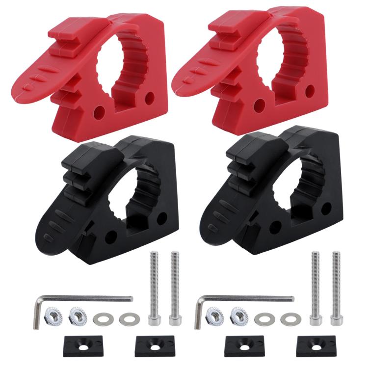Car Quick-Fix Adjustable Rubber Clip Installation Clamp, Specification: 2 Red 2 Black - Marine Accessories & Parts by buy2fix | Online Shopping UK | buy2fix