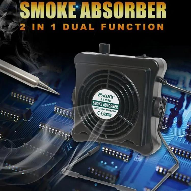 ProsKit SS-595H  Soldering Fume Extractor With Blowing/Suction, Adjustable Wall/Desk Mount - - Others by ProsKit | Online Shopping UK | buy2fix