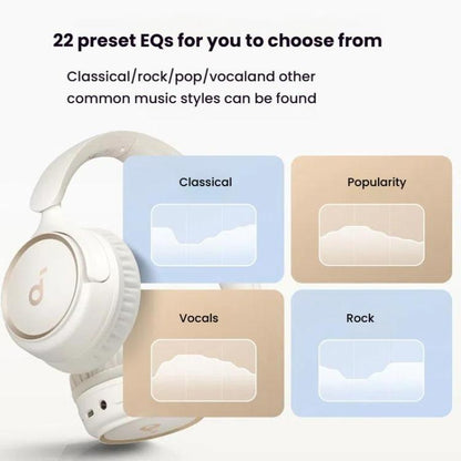 Soundcore H30i A3012 Headband Wireless Bluetooth Headset(White) - Headset & Headphone by Soundcore | Online Shopping UK | buy2fix