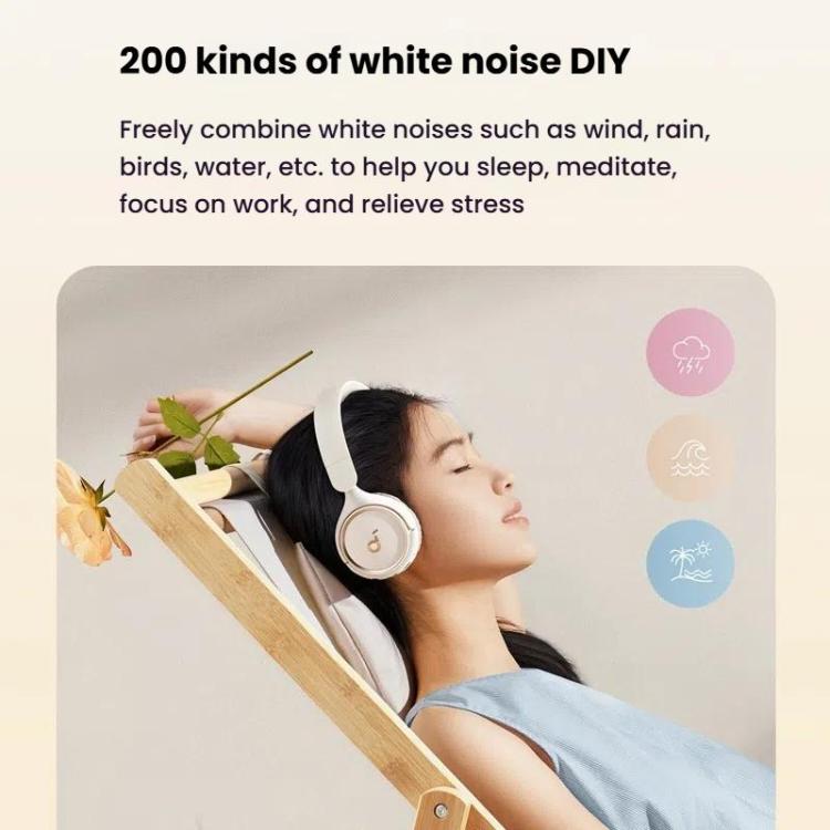 Soundcore H30i A3012 Headband Wireless Bluetooth Headset(White) - Headset & Headphone by Soundcore | Online Shopping UK | buy2fix