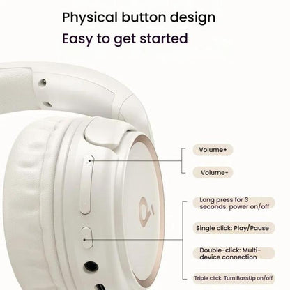 Soundcore H30i A3012 Headband Wireless Bluetooth Headset(White) - Headset & Headphone by Soundcore | Online Shopping UK | buy2fix