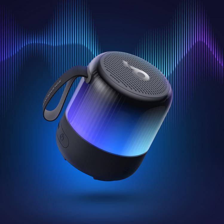 ANKER A3136 Soundcore Glow Mini Neon Subwoofer Wireless Bluetooth Small Speaker(Black) - Mini Speaker by ANKER | Online Shopping UK | buy2fix