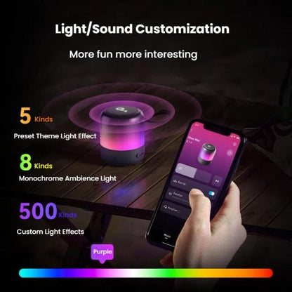 ANKER A3136 Soundcore Glow Mini Neon Subwoofer Wireless Bluetooth Small Speaker(Black) - Mini Speaker by ANKER | Online Shopping UK | buy2fix