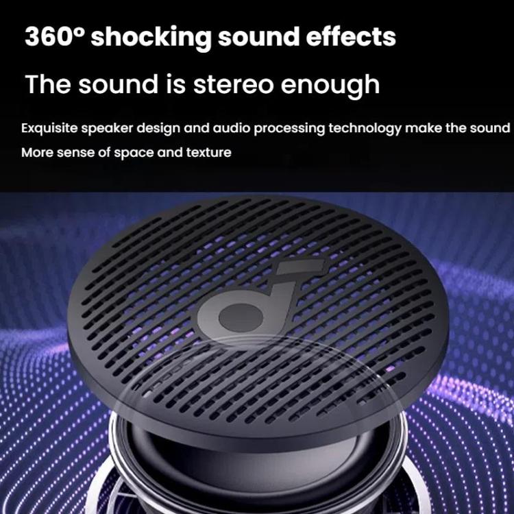 ANKER A3136 Soundcore Glow Mini Neon Subwoofer Wireless Bluetooth Small Speaker(Black) - Mini Speaker by ANKER | Online Shopping UK | buy2fix