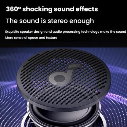 ANKER A3136 Soundcore Glow Mini Neon Subwoofer Wireless Bluetooth Small Speaker(Black) - Mini Speaker by ANKER | Online Shopping UK | buy2fix