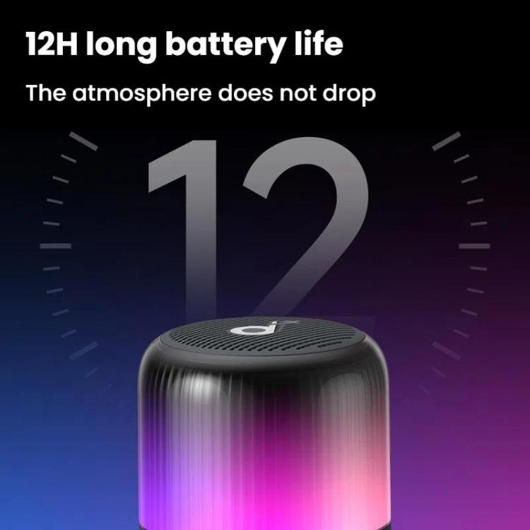 ANKER A3136 Soundcore Glow Mini Neon Subwoofer Wireless Bluetooth Small Speaker(Black) - Mini Speaker by ANKER | Online Shopping UK | buy2fix