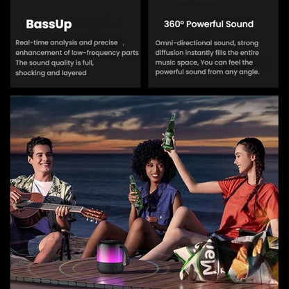 ANKER A3136 Soundcore Glow Mini Neon Subwoofer Wireless Bluetooth Small Speaker(Black) - Mini Speaker by ANKER | Online Shopping UK | buy2fix