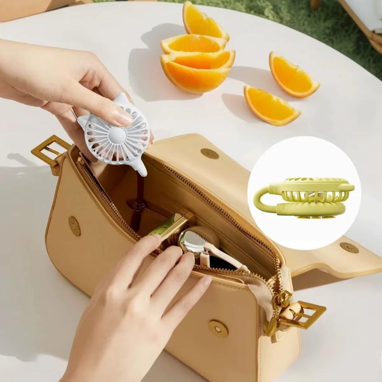 Mini Suction Cup Fan USB Rechargeable Desktop Portable Folding Fan(White) - Electric Fans by buy2fix | Online Shopping UK | buy2fix