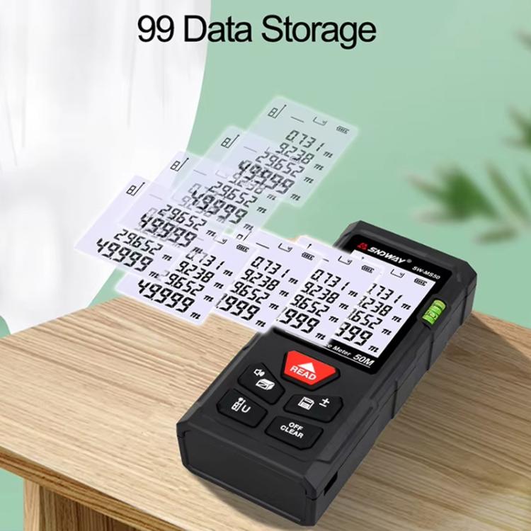 SNDWAY SW-MS100 100M Laser Distance Measuring Instrument High Precision Laser Ruler - Laser Rangefinder by SNDWAY | Online Shopping UK | buy2fix