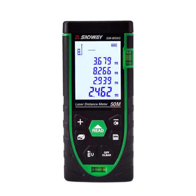 SNDWAY SW-M50G 50M Indoor Outdoor General Purpose Green Laser Range Finder - Laser Rangefinder by SNDWAY | Online Shopping UK | buy2fix