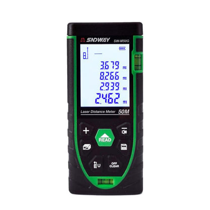 SNDWAY SW-M50G 50M Indoor Outdoor General Purpose Green Laser Range Finder - Laser Rangefinder by SNDWAY | Online Shopping UK | buy2fix