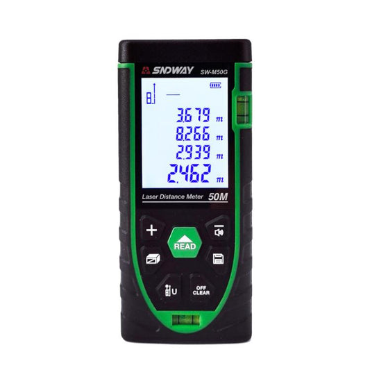 SNDWAY SW-M50G 50M Indoor Outdoor General Purpose Green Laser Range Finder - Laser Rangefinder by SNDWAY | Online Shopping UK | buy2fix