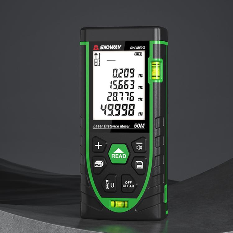 SNDWAY SW-M50G 50M Indoor Outdoor General Purpose Green Laser Range Finder - Laser Rangefinder by SNDWAY | Online Shopping UK | buy2fix