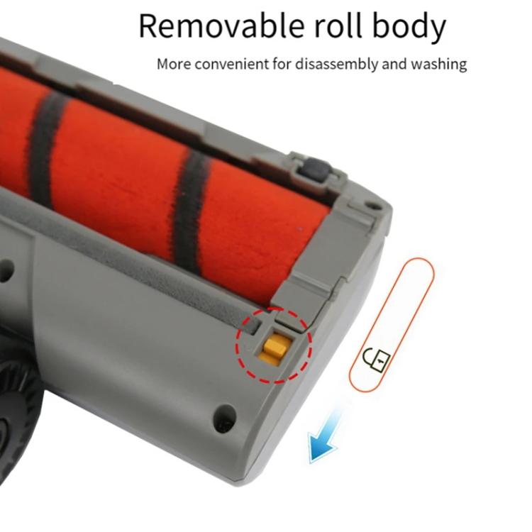 For UWANT V100 / V200 Vacuum Cleaner Soft Roller Brush Head Attachment Replacement(Orange Button) - Other Accessories by buy2fix | Online Shopping UK | buy2fix