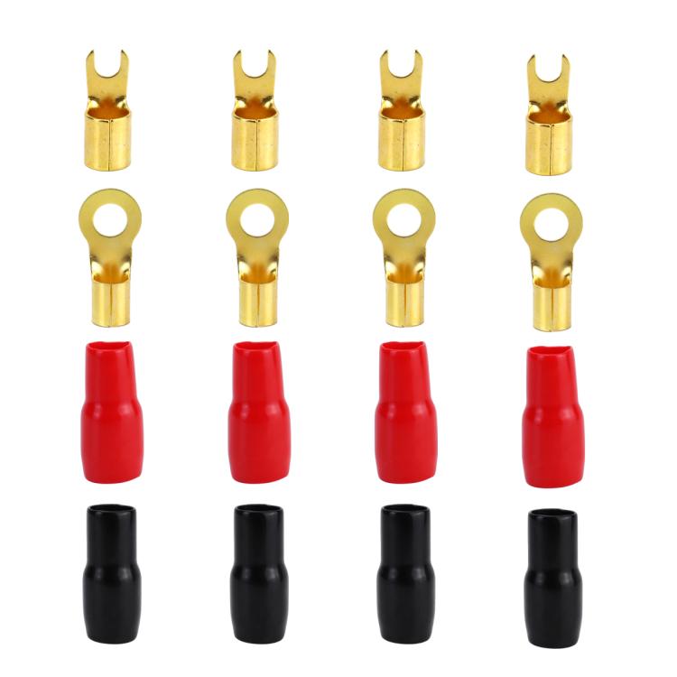 Car Audio Modification Brass Terminal Insulation Soft Sheath Set - Booster Cable & Clip by buy2fix | Online Shopping UK | buy2fix