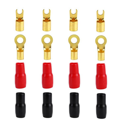 Car Audio Modification Brass Terminal Insulation Soft Sheath Set - Booster Cable & Clip by buy2fix | Online Shopping UK | buy2fix
