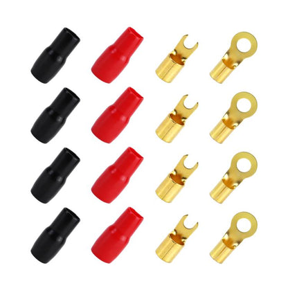 Car Audio Modification Brass Terminal Insulation Soft Sheath Set - Booster Cable & Clip by buy2fix | Online Shopping UK | buy2fix