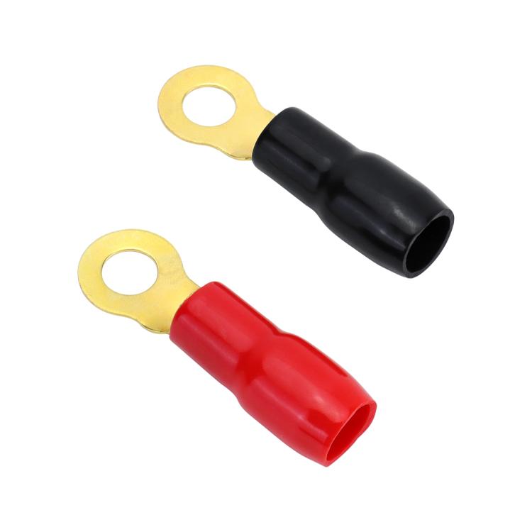 Car Audio Modification Brass Terminal Insulation Soft Sheath Set - Booster Cable & Clip by buy2fix | Online Shopping UK | buy2fix