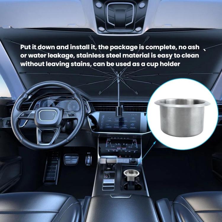 Car Yacht Stainless Steel Modified Cup Holder, Size: A Type 201 Straight Edge 35MM - Car Drink Holders by buy2fix | Online Shopping UK | buy2fix