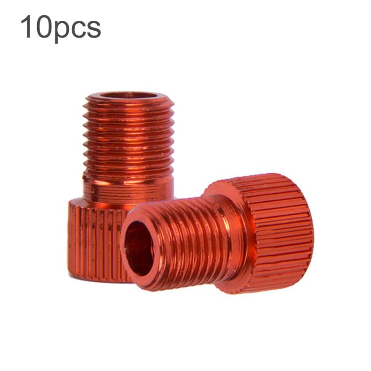 10pcs ZTTO Mountain Road Bicycle Presta To Schrader Valve Converter Kit(Red) - Tire Valve Caps by ZTTO | Online Shopping UK | buy2fix
